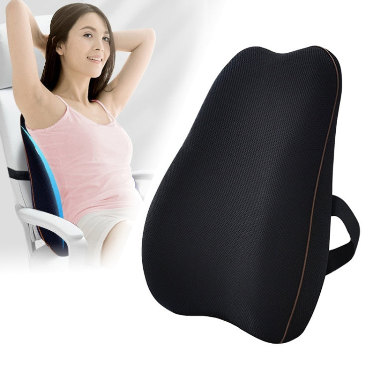 Office Memory Foam Cushion Lumbar Support Cushion(Black) - Cushions & Pillows by PMC TechLife | Online Shopping South Africa | PMC TechLife | Buy Now Pay Later Mobicred