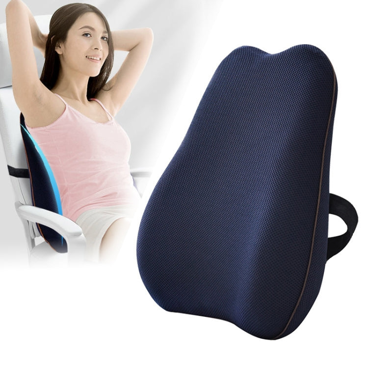 Office Memory Foam Cushion Lumbar Support Cushion(Navy Blue) - Cushions & Pillows by PMC TechLife | Online Shopping South Africa | PMC TechLife | Buy Now Pay Later Mobicred