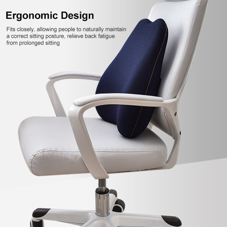 Office Memory Foam Cushion Lumbar Support Cushion(Navy Blue) - Cushions & Pillows by PMC TechLife | Online Shopping South Africa | PMC TechLife | Buy Now Pay Later Mobicred