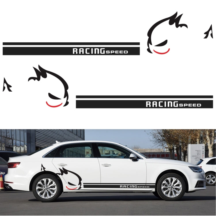 2 PCS/Set D-49 Evil Rabbit Pattern Car Modified Decorative Sticker(Black+Red) - free shipping - PMC TechLife - Order now!