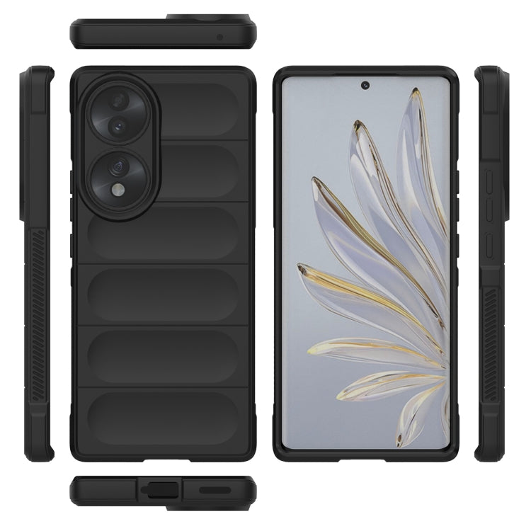 For Honor 70 5G Magic Shield TPU + Flannel Phone Case(White) - Honor Cases by PMC TechLife | Online Shopping South Africa | PMC TechLife