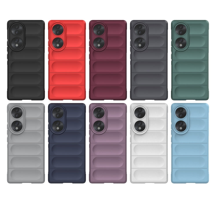 For Honor 70 5G Magic Shield TPU + Flannel Phone Case(White) - Honor Cases by PMC TechLife | Online Shopping South Africa | PMC TechLife