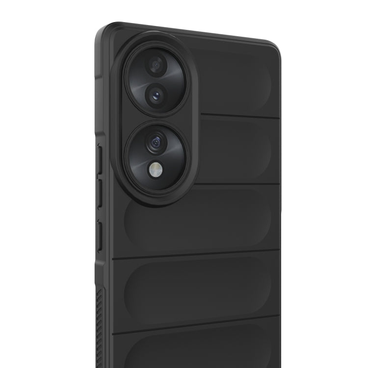 For Honor 70 5G Magic Shield TPU + Flannel Phone Case(White) - Honor Cases by PMC TechLife | Online Shopping South Africa | PMC TechLife