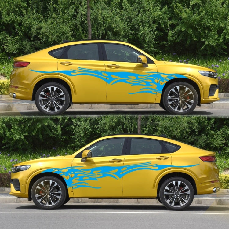 2 PCS/Set D-144 Fire Element Pattern Car Modified Decorative Sticker(Blue) - Decorative Sticker by PMC TechLife | Online Shopping South Africa | PMC TechLife | Buy Now Pay Later Mobicred