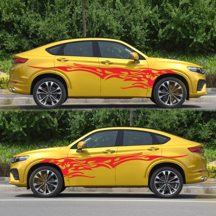 2 PCS/Set D-144 Fire Element Pattern Car Modified Decorative Sticker(Red) - Decorative Sticker by PMC TechLife | Online Shopping South Africa | PMC TechLife | Buy Now Pay Later Mobicred