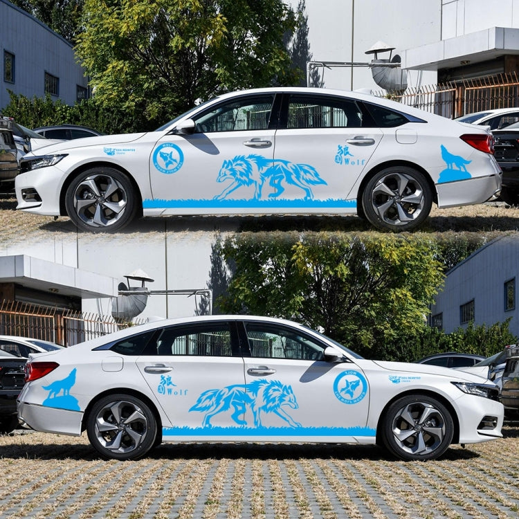 2 PCS/Set D-180 Wolf Totem Pattern Car Modified Decorative Sticker(Blue) - Decorative Sticker by PMC TechLife | Online Shopping South Africa | PMC TechLife | Buy Now Pay Later Mobicred
