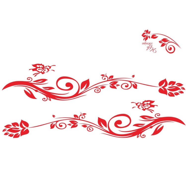 2 PCS/Set D-251 Butterfly Love Flowers Pattern Car Modified Decorative Sticker(Red) - Decorative Sticker by PMC TechLife | Online Shopping South Africa | PMC TechLife | Buy Now Pay Later Mobicred