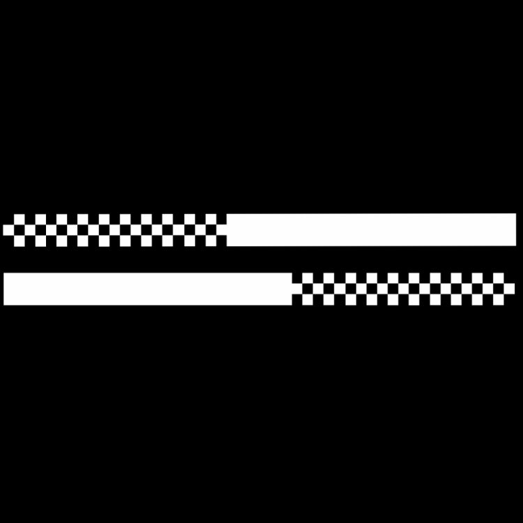 2 PCS/Set D-282 Waistline Pattern Car Modified Decorative Sticker(White) - Decorative Sticker by PMC Jewellery | Online Shopping South Africa | PMC Jewellery | Buy Now Pay Later Mobicred