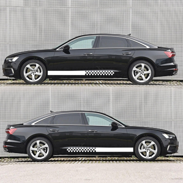 2 PCS/Set D-282 Waistline Pattern Car Modified Decorative Sticker(White) - Decorative Sticker by PMC Jewellery | Online Shopping South Africa | PMC Jewellery | Buy Now Pay Later Mobicred