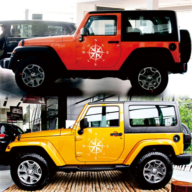 D-366 Compass Pattern Car Modified Decorative Sticker(White) - Decorative Sticker by PMC TechLife | Online Shopping South Africa | PMC TechLife | Buy Now Pay Later Mobicred