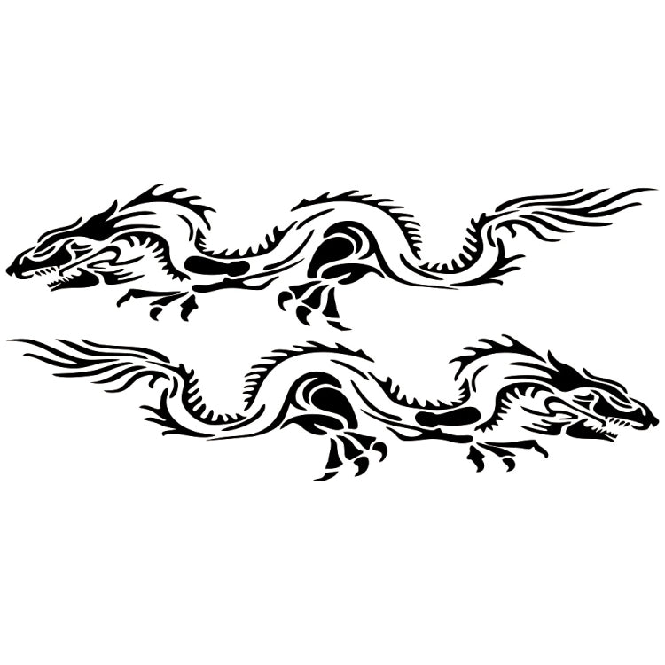 2 PCS/Set D-418 Dragon Totem Tribe Pattern Car Modified Decorative Sticker(Black) - Decorative Sticker by PMC TechLife | Online Shopping South Africa | PMC TechLife | Buy Now Pay Later Mobicred
