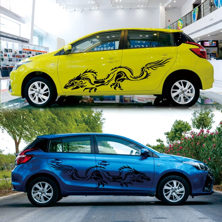 2 PCS/Set D-418 Dragon Totem Tribe Pattern Car Modified Decorative Sticker(Black) - Decorative Sticker by PMC TechLife | Online Shopping South Africa | PMC TechLife | Buy Now Pay Later Mobicred