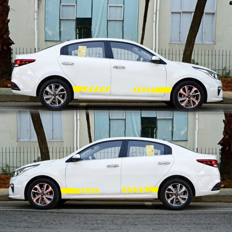 2 PCS/Set D-487 Stripe Pattern Car Modified Decorative Sticker(Yellow) - Decorative Sticker by PMC Jewellery | Online Shopping South Africa | PMC Jewellery | Buy Now Pay Later Mobicred