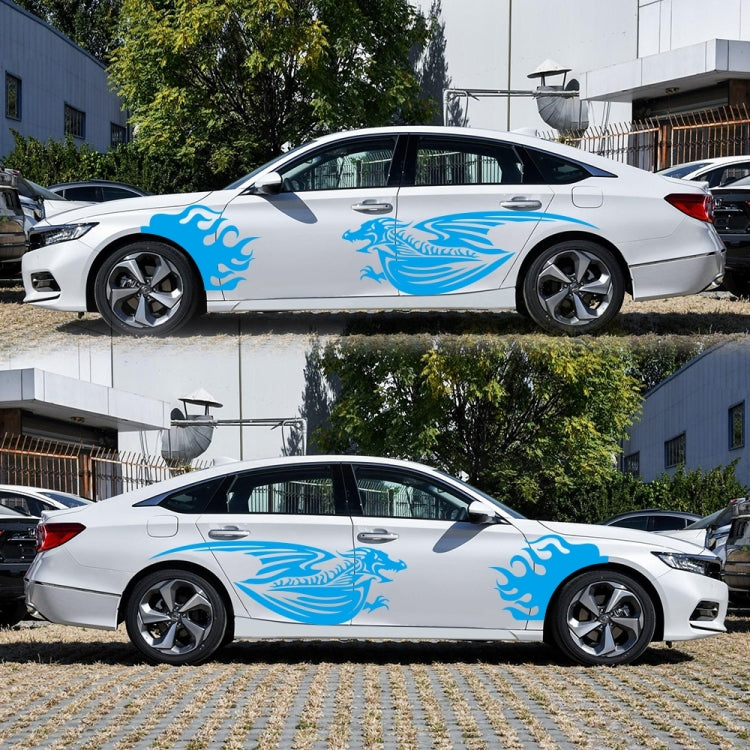 2 PCS/Set D-489 Fire-breathing Dragon Pattern Car Modified Decorative Sticker(Blue) - Decorative Sticker by PMC TechLife | Online Shopping South Africa | PMC TechLife | Buy Now Pay Later Mobicred