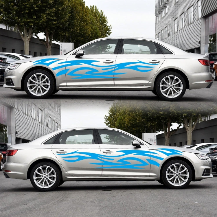 2 PCS/Set D-521 Fire Totem Pattern Car Modified Decorative Sticker(Blue) - Decorative Sticker by PMC TechLife | Online Shopping South Africa | PMC TechLife | Buy Now Pay Later Mobicred