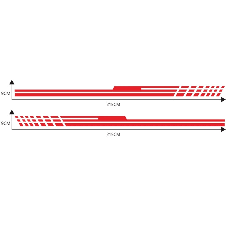D-730 Stripe Pattern Car Modified Decorative Sticker(Red) - free shipping - PMC Jewellery - Order now!