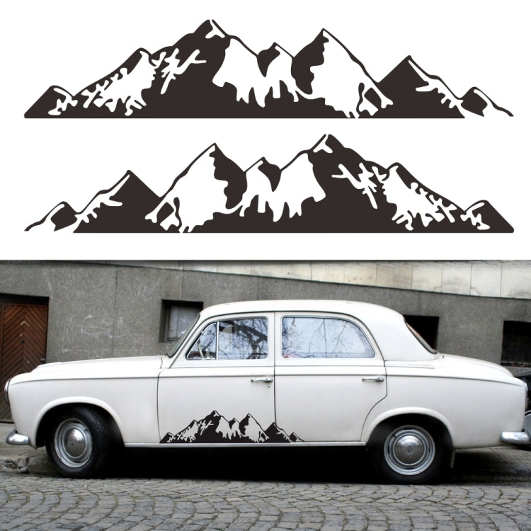 2 PCS/Set D-750 Mountain Pattern Car Modified Decorative Sticker(White) - Decorative Sticker by PMC TechLife | Online Shopping South Africa | PMC TechLife | Buy Now Pay Later Mobicred