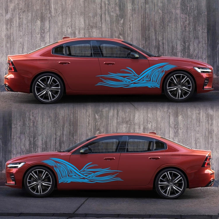 2 PCS/Set D-752 Lines Pattern Car Modified Decorative Sticker(Blue) - Decorative Sticker by PMC TechLife | Online Shopping South Africa | PMC TechLife | Buy Now Pay Later Mobicred