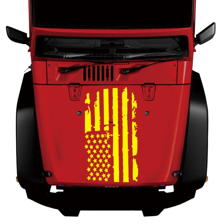 D-778 American Flag Pattern Car Modified Decorative Sticker(Yellow) - Decorative Sticker by PMC Jewellery | Online Shopping South Africa | PMC Jewellery | Buy Now Pay Later Mobicred