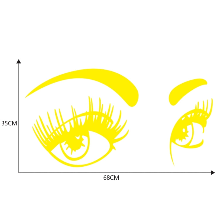 D-821 Beauty Eyes Pattern Car Modified Decorative Sticker(Yellow) - free shipping - PMC TechLife - Order now!