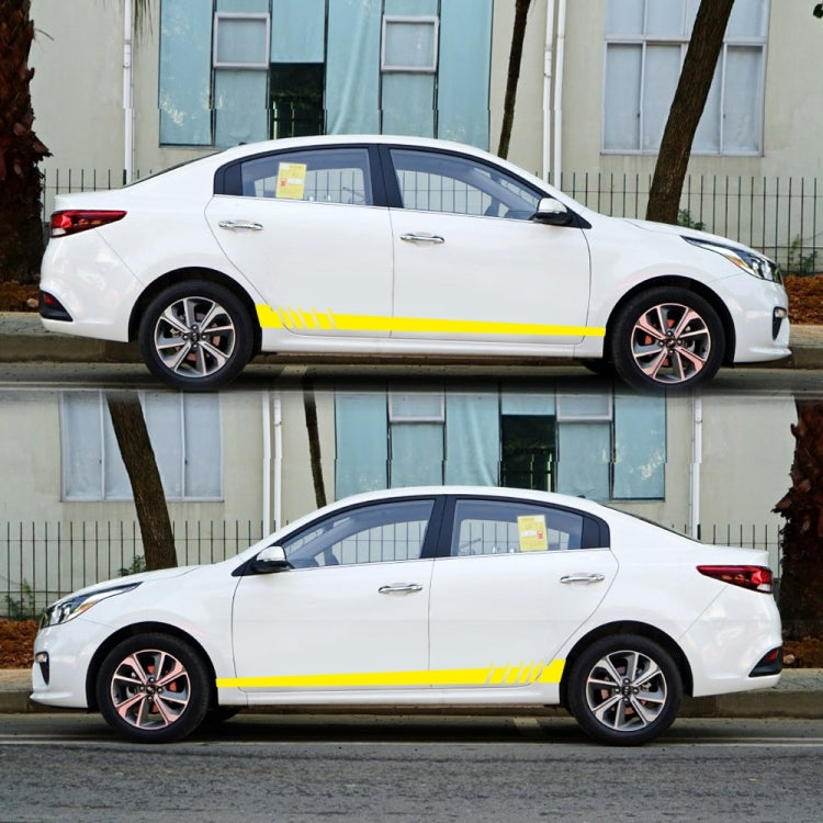 2 PCS/Set D-854 Stripe Pattern Car Modified Decorative Sticker(Yellow) - Decorative Sticker by PMC Jewellery | Online Shopping South Africa | PMC Jewellery | Buy Now Pay Later Mobicred