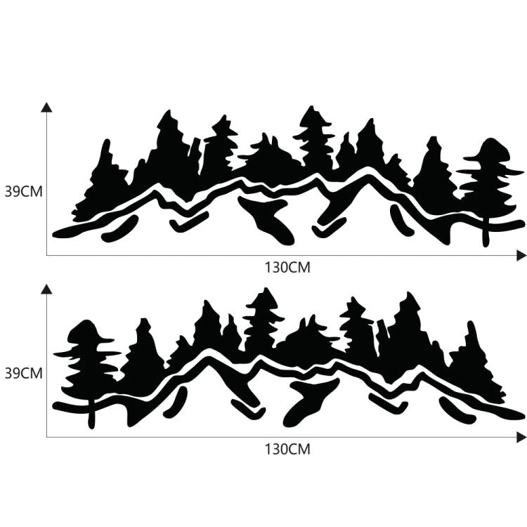 2 PCS/Set D-924 Mountain Woods Pattern Car Modified Decorative Sticker(Black) - free shipping - PMC TechLife - Order now!