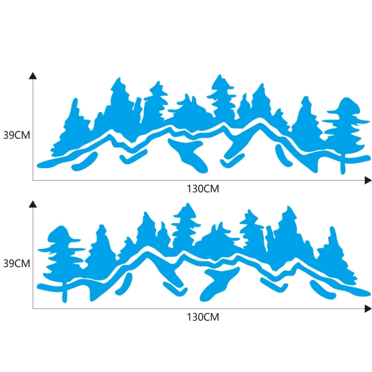 2 PCS/Set D-924 Mountain Woods Pattern Car Modified Decorative Sticker(Blue) - Decorative Sticker by PMC TechLife | Online Shopping South Africa | PMC TechLife | Buy Now Pay Later Mobicred