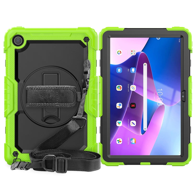 For Lenovo Tab M10 Plus 10.6 3rd Gen 2022 Silicone + PC Tablet Case(Black + Yellow Green) - Lenovo by PMC TechLife | Online Shopping South Africa | PMC TechLife | Buy Now Pay Later Mobicred