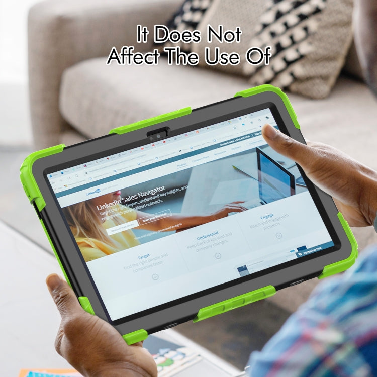 For Lenovo Tab M10 Plus 10.6 3rd Gen 2022 Silicone + PC Tablet Case(Black + Yellow Green) - Lenovo by PMC TechLife | Online Shopping South Africa | PMC TechLife | Buy Now Pay Later Mobicred
