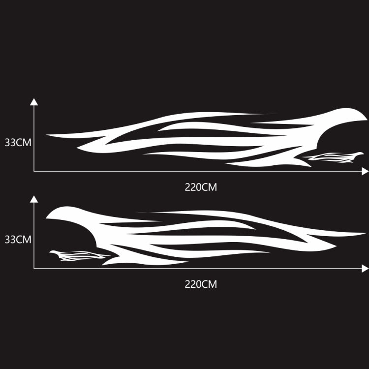 2 PCS/Set D-926 Fire Totem Pattern Car Modified Decorative Sticker(White) - Decorative Sticker by PMC TechLife | Online Shopping South Africa | PMC TechLife | Buy Now Pay Later Mobicred