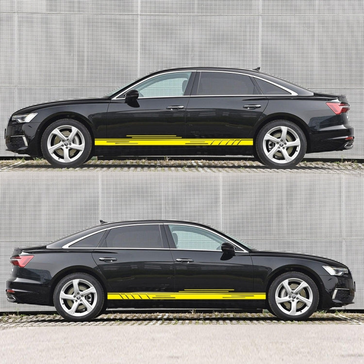 2 PCS/Set D-932 Stripe Pattern Car Modified Decorative Sticker(Yellow) - Decorative Sticker by PMC TechLife | Online Shopping South Africa | PMC TechLife | Buy Now Pay Later Mobicred