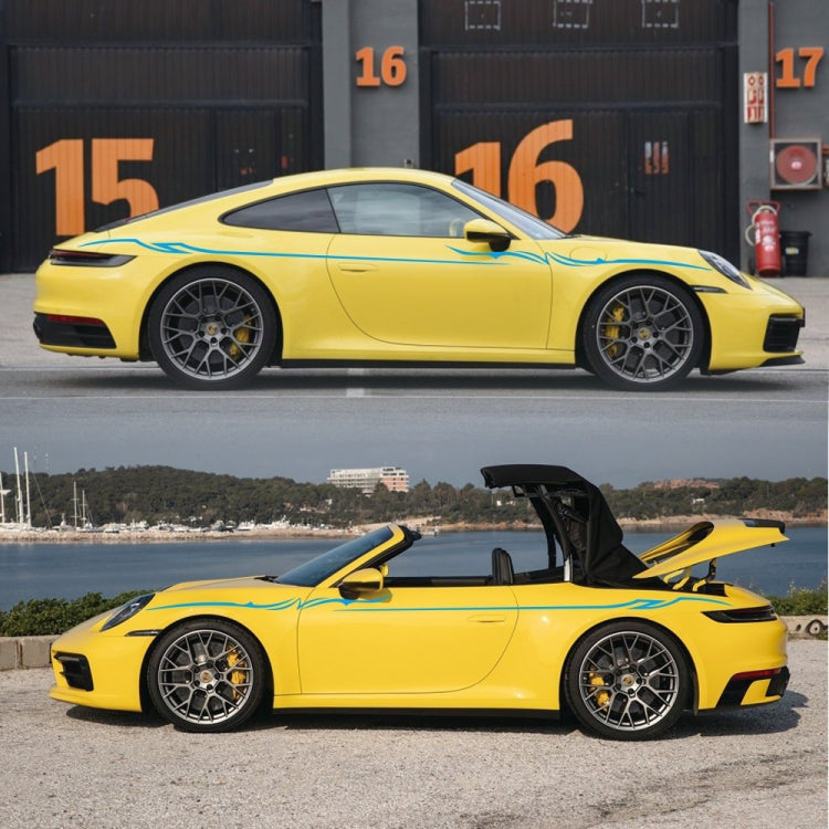2 PCS/Set D-933 Lightning Pattern Car Modified Decorative Sticker(Blue) - Decorative Sticker by PMC TechLife | Online Shopping South Africa | PMC TechLife | Buy Now Pay Later Mobicred