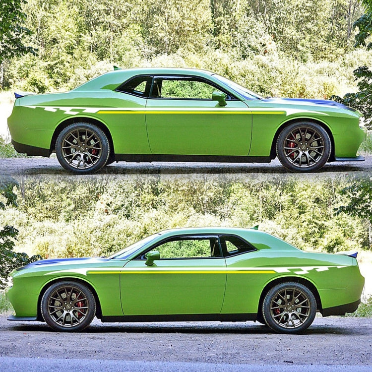 2 PCS/Set D-934 Waistline Pattern Car Modified Decorative Sticker(White Yellow) - Decorative Sticker by PMC TechLife | Online Shopping South Africa | PMC TechLife | Buy Now Pay Later Mobicred