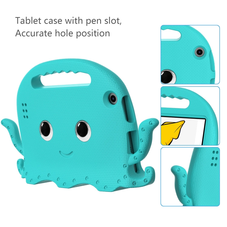 For Amazon Kindle Fire HD 7 2019 / 2017 / 2015 Octopus EVA Shockproof Tablet Case with Screen Film & Shoulder Strap(Glacier Green) - Amazon by PMC TechLife | Online Shopping South Africa | PMC TechLife | Buy Now Pay Later Mobicred
