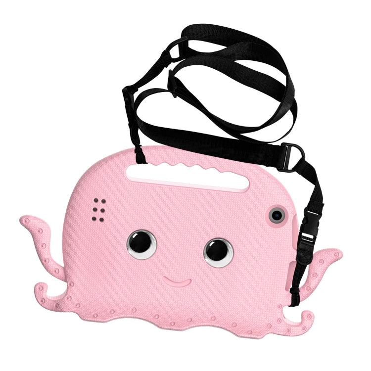 For Amazon Kindle Fire HD 7 2019 / 2017 / 2015 Octopus EVA Shockproof Tablet Case with Screen Film & Shoulder Strap(Pink) - Amazon by PMC TechLife | Online Shopping South Africa | PMC TechLife | Buy Now Pay Later Mobicred