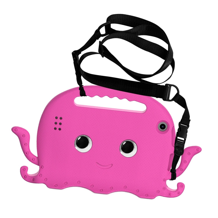 For Amazon Kindle Fire HD 7 2019 / 2017 / 2015 Octopus EVA Shockproof Tablet Case with Screen Film & Shoulder Strap(Rose Red) - Amazon by PMC TechLife | Online Shopping South Africa | PMC TechLife | Buy Now Pay Later Mobicred