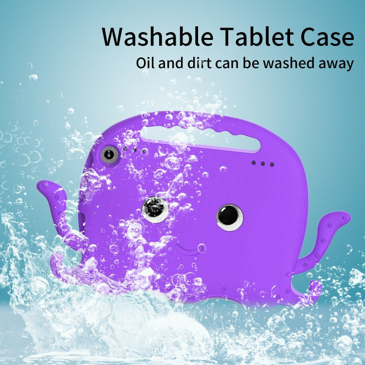 For Amazon Kindle Fire HD 8 / HD 8 Plus Octopus EVA Shockproof Tablet Case with Screen Film & Shoulder Strap(Purple) - Amazon by PMC TechLife | Online Shopping South Africa | PMC TechLife | Buy Now Pay Later Mobicred