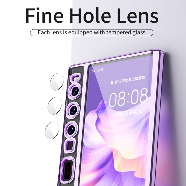 For Huawei Mate Xs 2 TPU Electroplating Full Coverage Protective Phone Case(Blue) - Huawei Cases by PMC TechLife | Online Shopping South Africa | PMC TechLife | Buy Now Pay Later Mobicred