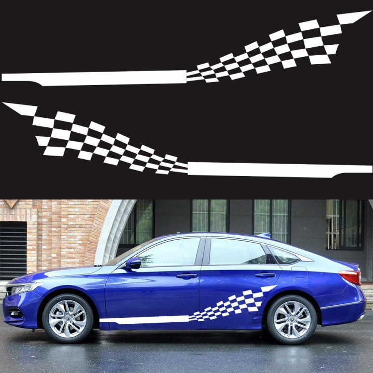 2 PCS/Set D-944 Striped Plaid Pattern Car Modified Decorative Sticker(White) - Decorative Sticker by PMC TechLife | Online Shopping South Africa | PMC TechLife | Buy Now Pay Later Mobicred