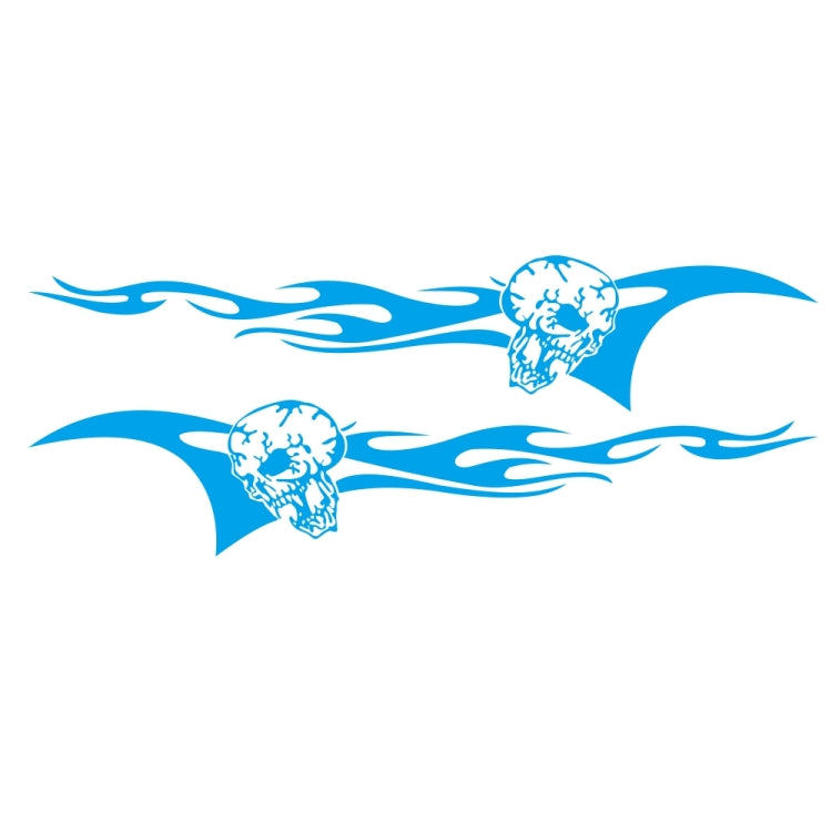 2 PCS/Set D-964 Skull Flame Pattern Car Modified Decorative Sticker(Blue) - Decorative Sticker by PMC TechLife | Online Shopping South Africa | PMC TechLife | Buy Now Pay Later Mobicred