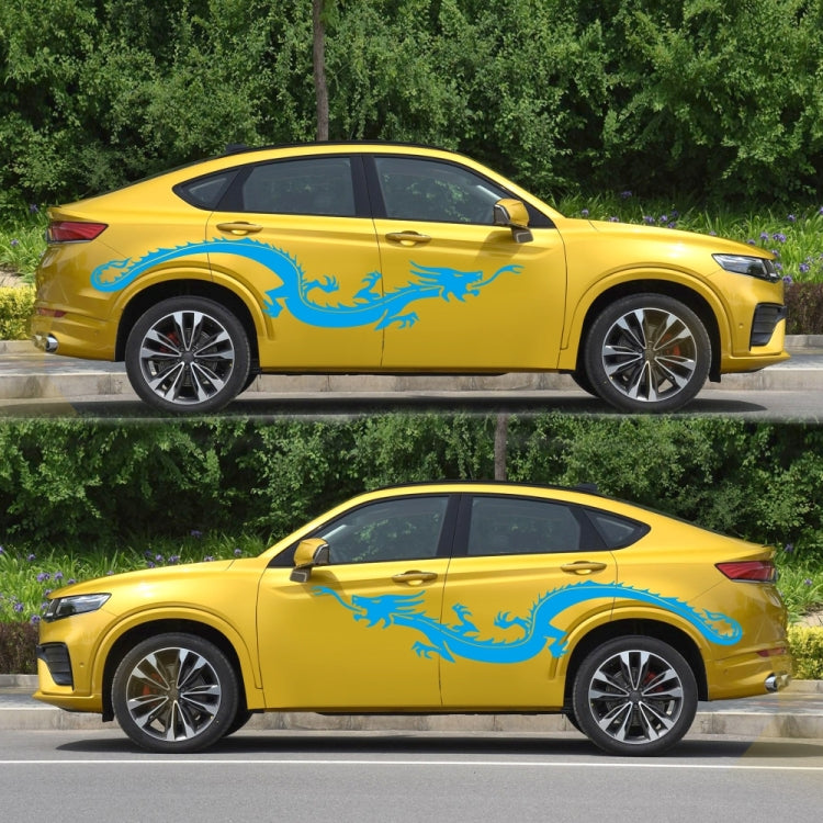 2 PCS/Set D-965 Dragon Pattern Car Modified Decorative Sticker(Blue) - Decorative Sticker by PMC TechLife | Online Shopping South Africa | PMC TechLife | Buy Now Pay Later Mobicred