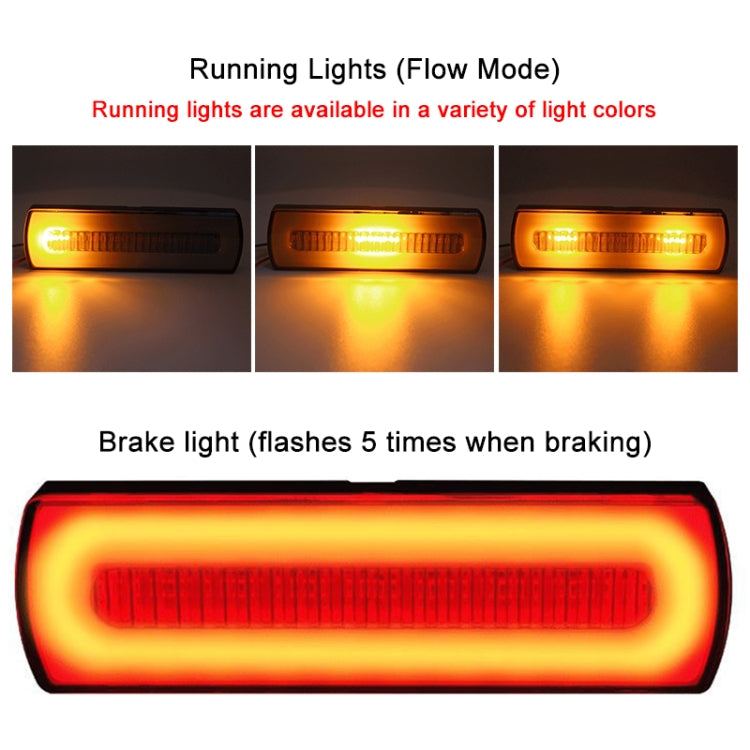 2 PCS Truck modified 40LED Two-color Running Water Turn Signal Light(Red Yellow) - Warning Lights by PMC Jewellery | Online Shopping South Africa | PMC Jewellery | Buy Now Pay Later Mobicred