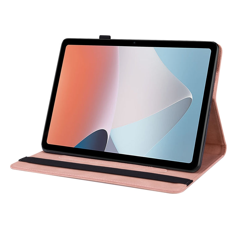For OPPO Pad Air Butterfly Flower Embossed Leather Tablet Case(Rose Gold) - OPPO by PMC TechLife | Online Shopping South Africa | PMC TechLife | Buy Now Pay Later Mobicred