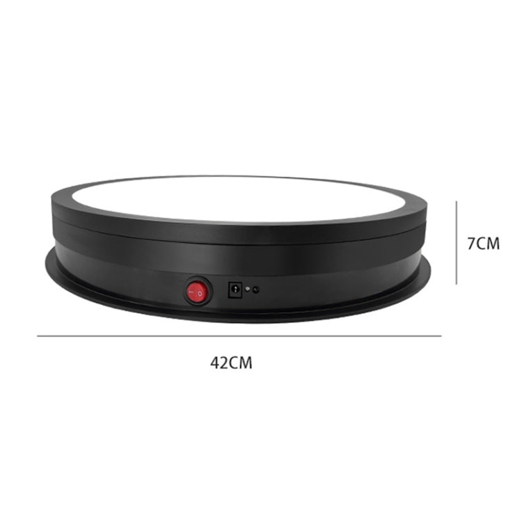 42cm LED Light Electric Rotating Display Stand Turntable, Power Plug:UK Plug(Black) -  by PMC TechLife | Online Shopping South Africa | PMC TechLife | Buy Now Pay Later Mobicred