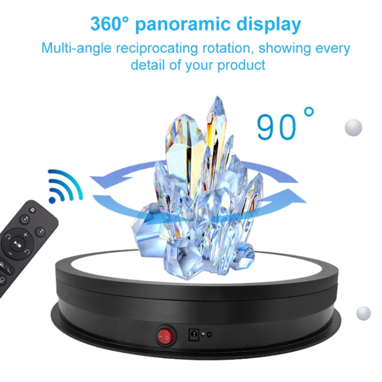42cm LED Light Electric Rotating Display Stand Turntable, Power Plug:UK Plug(White) -  by PMC TechLife | Online Shopping South Africa | PMC TechLife | Buy Now Pay Later Mobicred