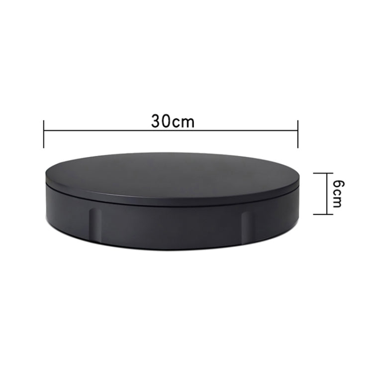 30cm Charging Rotating Display Stand Video Shooting Turntable, Load: 100kg, Power Plug:US Plug(Black) -  by PMC TechLife | Online Shopping South Africa | PMC TechLife | Buy Now Pay Later Mobicred