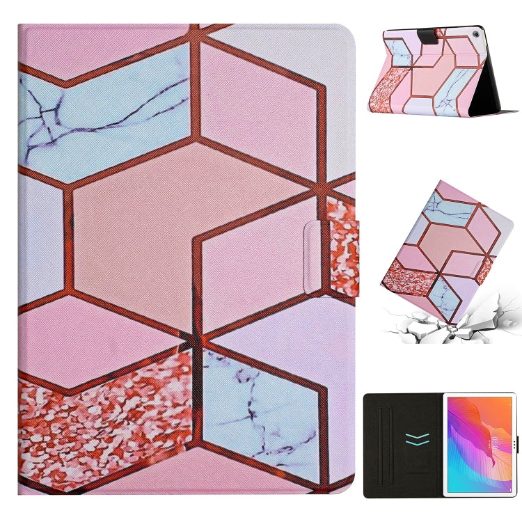 For Huawei MatePad T10s Marble Pattern Leather Tablet Case(Splicing Marble) - Huawei by PMC TechLife | Online Shopping South Africa | PMC TechLife | Buy Now Pay Later Mobicred