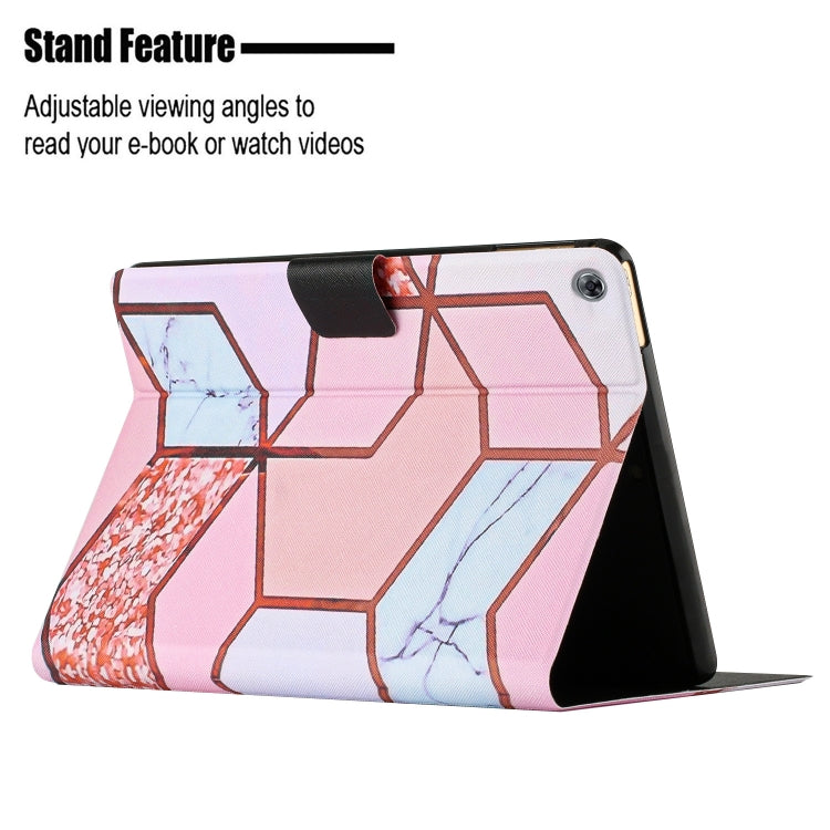For Huawei MatePad T10s Marble Pattern Leather Tablet Case(Splicing Marble) - Huawei by PMC TechLife | Online Shopping South Africa | PMC TechLife | Buy Now Pay Later Mobicred