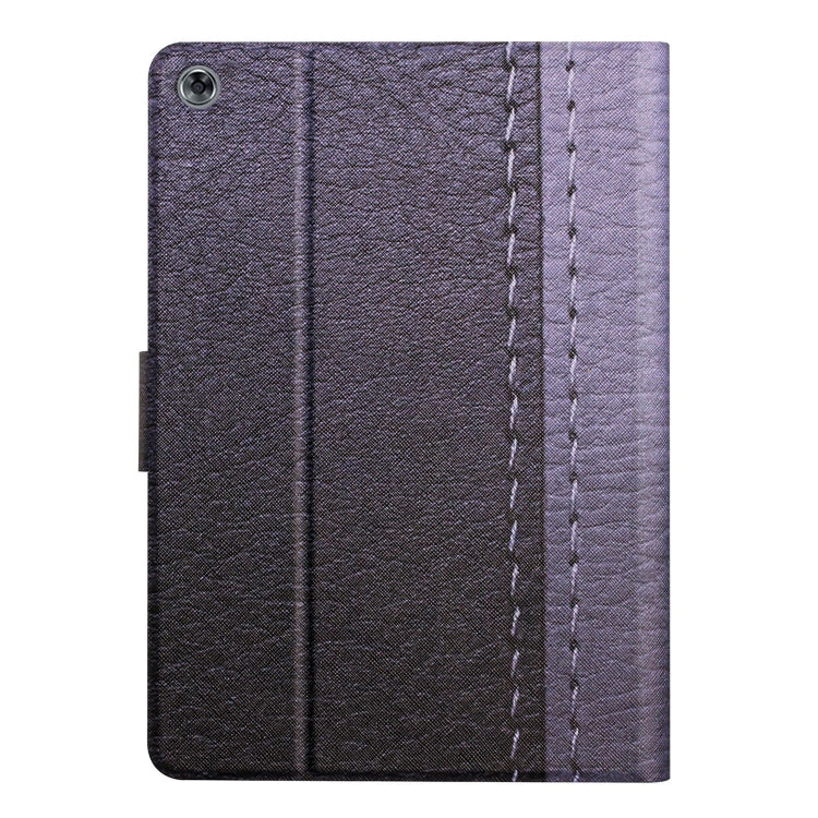 For Huawei MediaPad M5 Lite Stitching Solid Color Smart Leather Tablet Case(Grey) - free shipping - PMC TechLife - Order now!