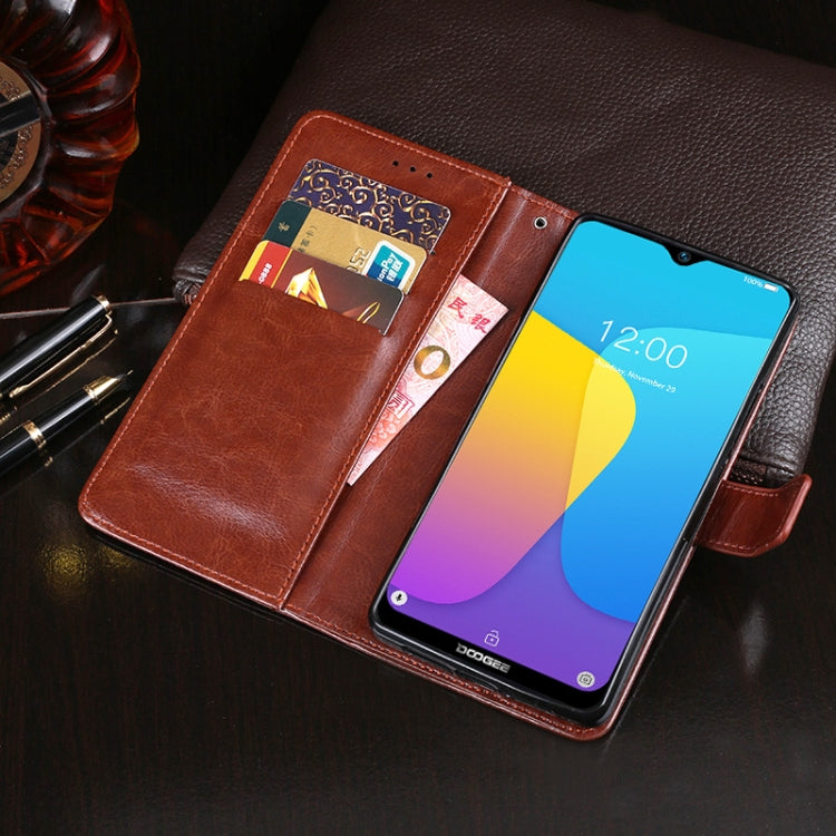 For Doogee X90 idewei Crazy Horse Texture Horizontal Flip Leather Case with Holder & Card Slots & Wallet(Brown) - More Brand by idewei | Online Shopping South Africa | PMC Jewellery | Buy Now Pay Later Mobicred